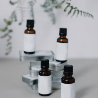 Picture of four bottles of essential oils